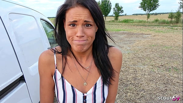 German brown Skin Latina Secretary give Boss a Risky Outdoor no condom Fuck and let him cum on her nice ass